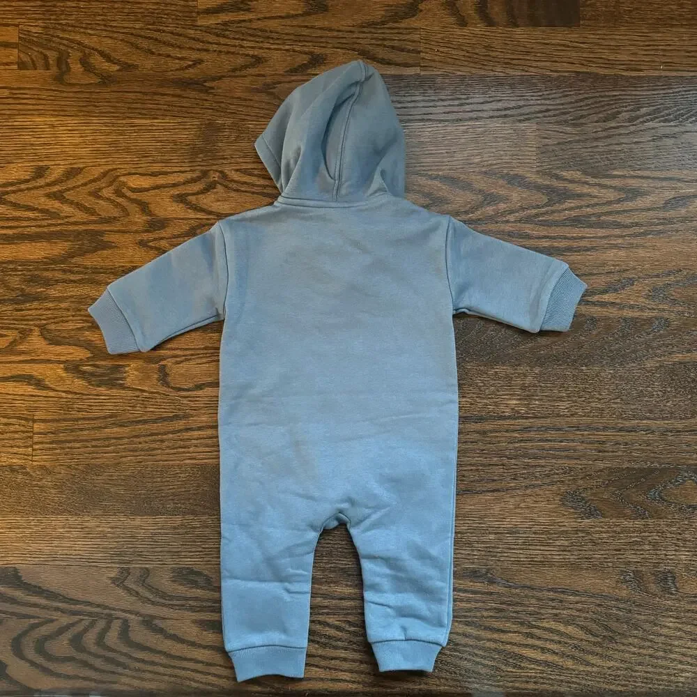 NWT Baby Gap Blue Henley Hoodie One-Piece | 3-6 Months
